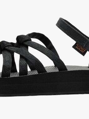 Teva Women's Black Strappy Platform Sandal Kena Slim